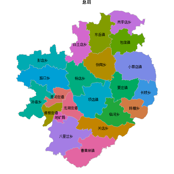 息县乡镇地图JSON数据火星坐标系(gcj02).json