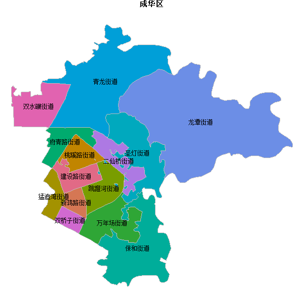 成华区乡镇地图JSON数据百度坐标系(bd09).json