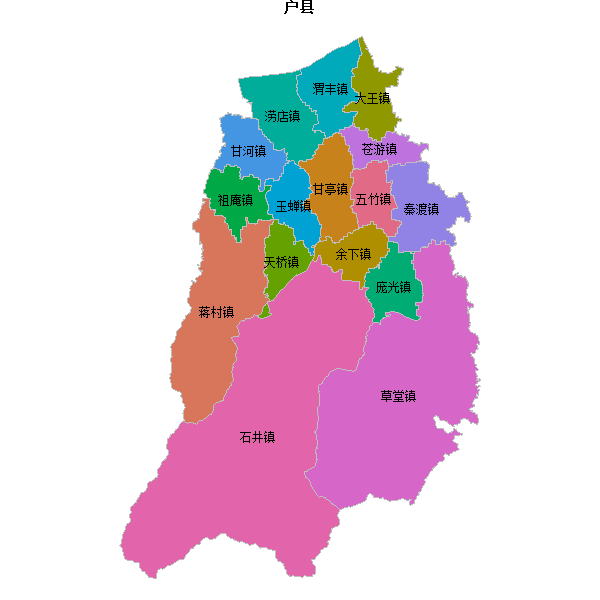 户县乡镇地图JSON数据火星坐标系(gcj02).json