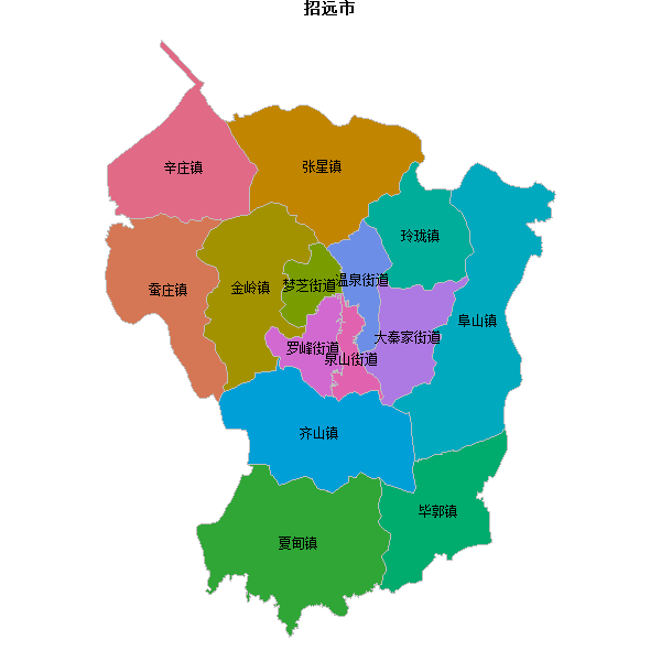 招远市乡镇地图JSON数据百度坐标系(bd09).json