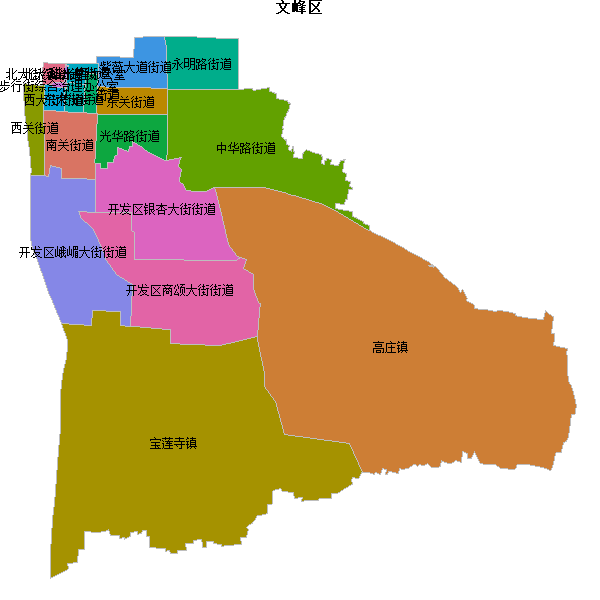 文峰区乡镇地图JSON数据火星坐标系(gcj02).json
