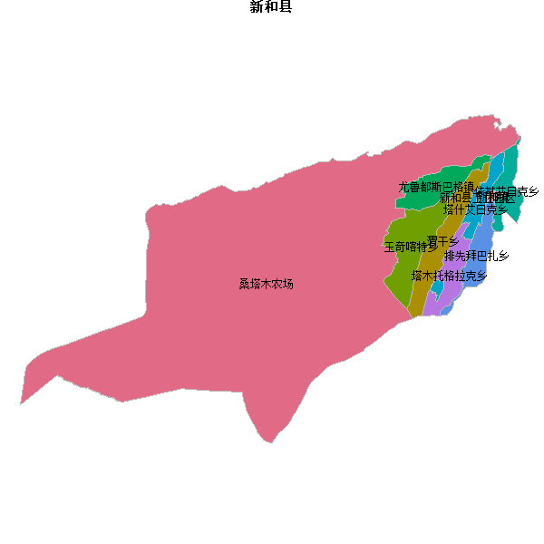 新和县乡镇地图JSON数据火星坐标系(gcj02).json