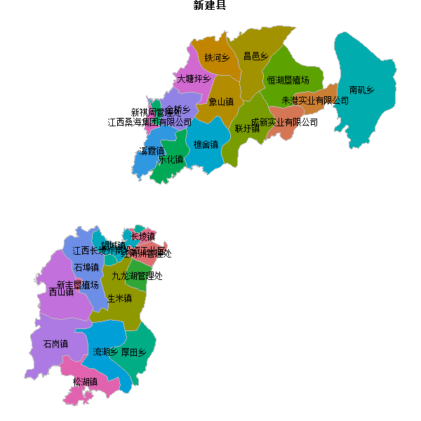 新建县乡镇地图JSON数据百度坐标系(bd09).json