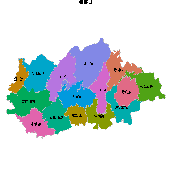 新邵县乡镇地图shp数据百度坐标系(bd09).shp