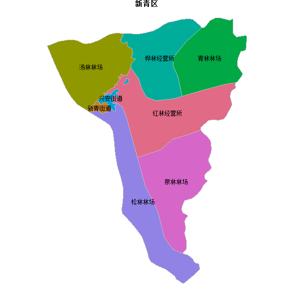 新青区乡镇地图shp数据百度坐标系(bd09).shp
