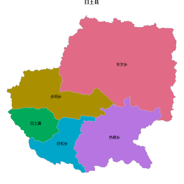 日土县乡镇地图JSON数据火星坐标系(gcj02).json