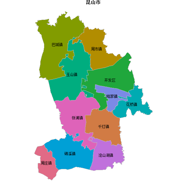 昆山市乡镇地图JSON数据百度坐标系(bd09).json