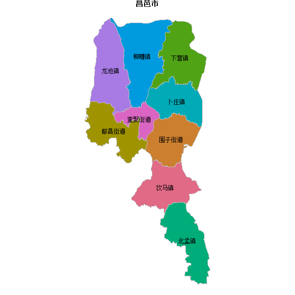 昌邑市乡镇地图JSON数据火星坐标系(gcj02).json