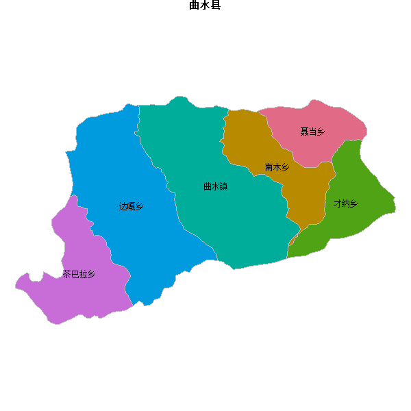 曲水县乡镇地图JSON数据火星坐标系(gcj02).json