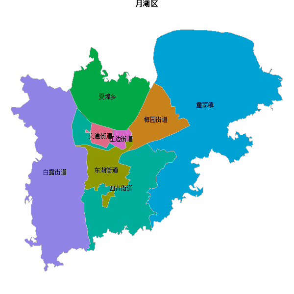 月湖区乡镇地图shp数据百度坐标系(bd09).shp