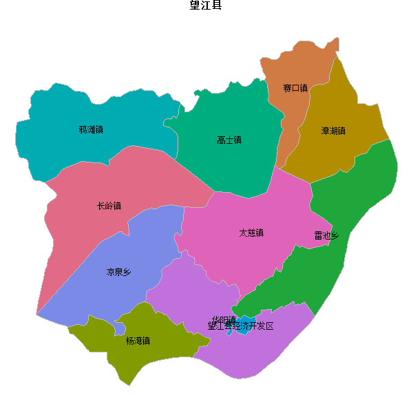 望江县乡镇地图JSON数据火星坐标系(gcj02).json