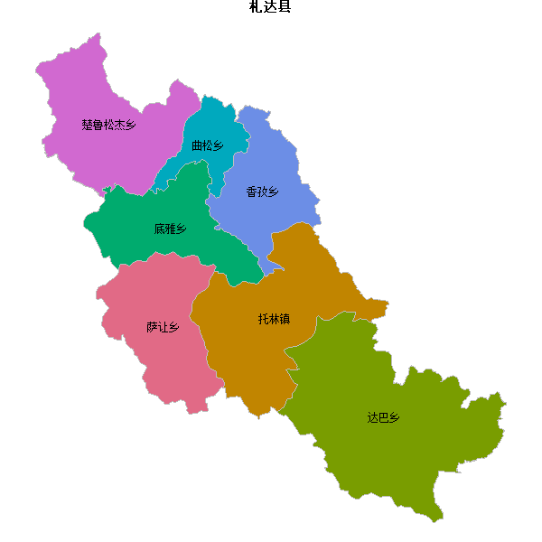 札达县乡镇地图JSON数据火星坐标系(gcj02).json