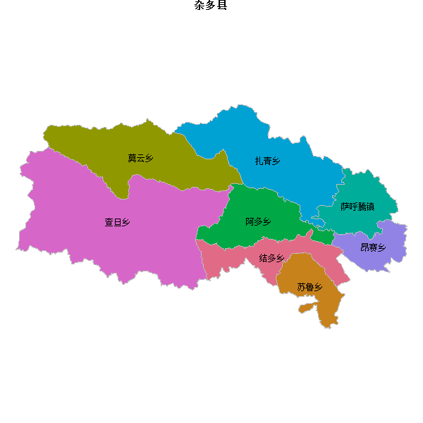 杂多县乡镇地图JSON数据百度坐标系(bd09).json