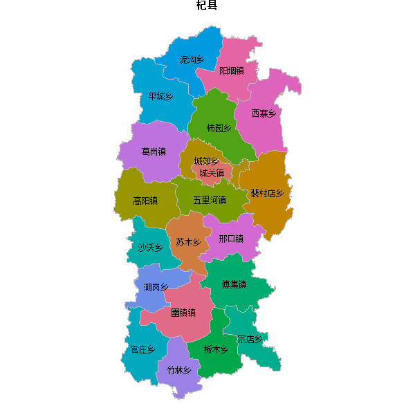 杞县乡镇地图JSON数据火星坐标系(gcj02).json