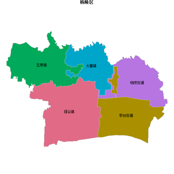 杨陵区乡镇地图JSON数据火星坐标系(gcj02).json