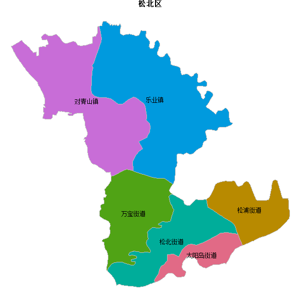 松北区乡镇地图JSON数据百度坐标系(bd09).json