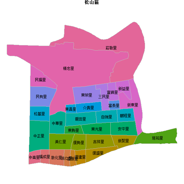 松山區乡镇地图JSON数据火星坐标系(gcj02).json