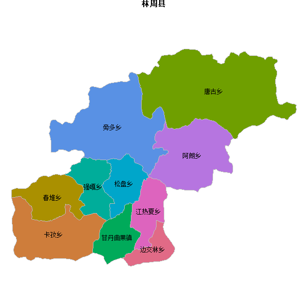 林周县乡镇地图JSON数据火星坐标系(gcj02).json