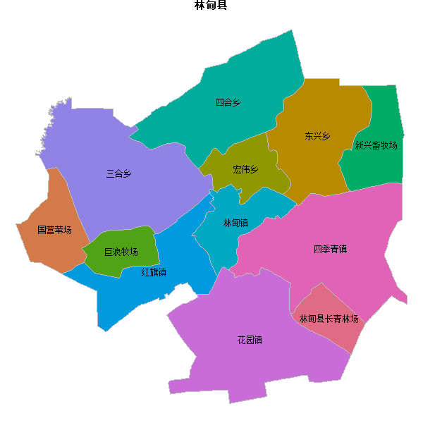 林甸县乡镇地图JSON数据百度坐标系(bd09).json
