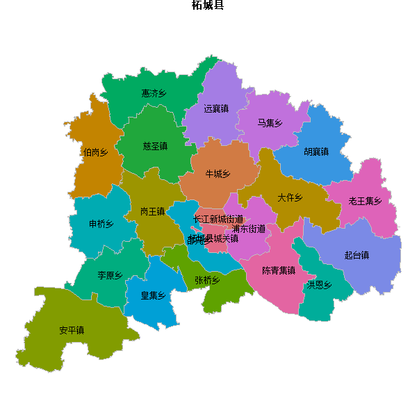 柘城县乡镇地图JSON数据火星坐标系(gcj02).json
