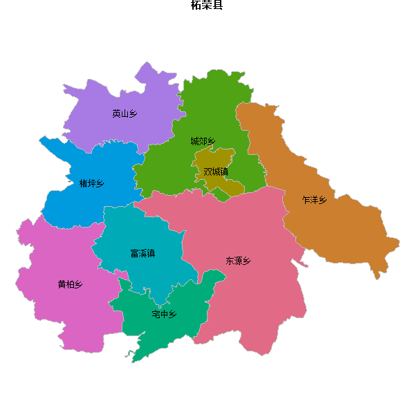 柘荣县乡镇地图JSON数据火星坐标系(gcj02).json