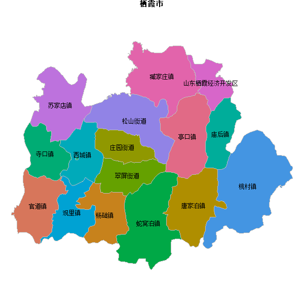 栖霞市乡镇地图JSON数据火星坐标系(gcj02).json