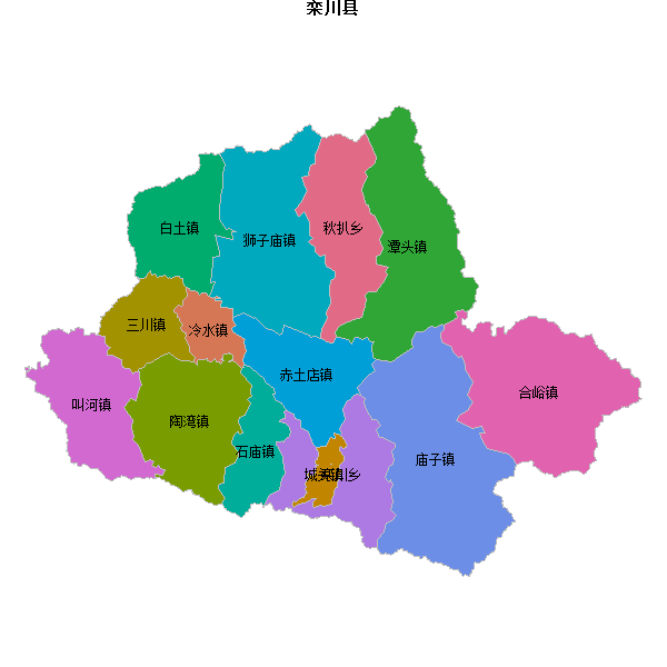 栾川县乡镇地图JSON数据火星坐标系(gcj02).json