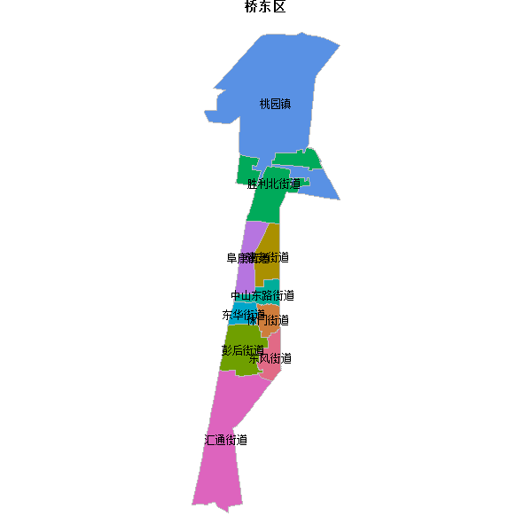 桥东区乡镇地图JSON数据火星坐标系(gcj02).json