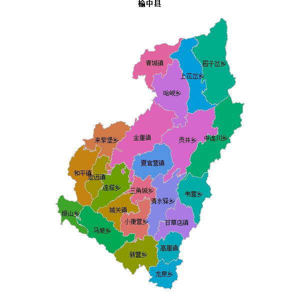 榆中县乡镇地图JSON数据火星坐标系(gcj02).json