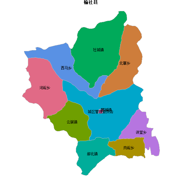 榆社县乡镇地图JSON数据火星坐标系(gcj02).json