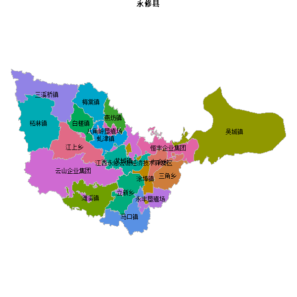 永修县乡镇地图JSON数据百度坐标系(bd09).json