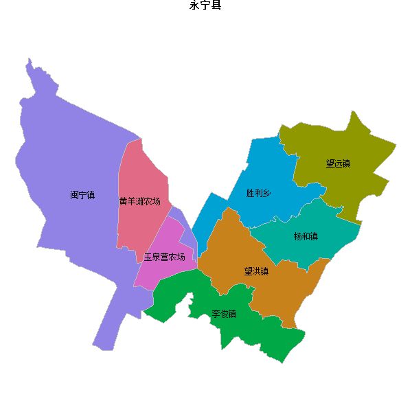 永宁县乡镇地图shp数据百度坐标系(bd09).shp