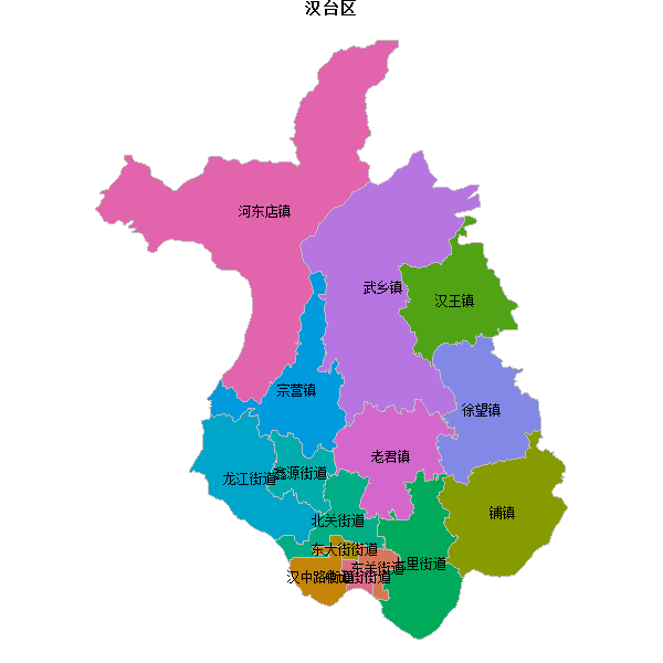 汉台区乡镇地图JSON数据百度坐标系(bd09).json