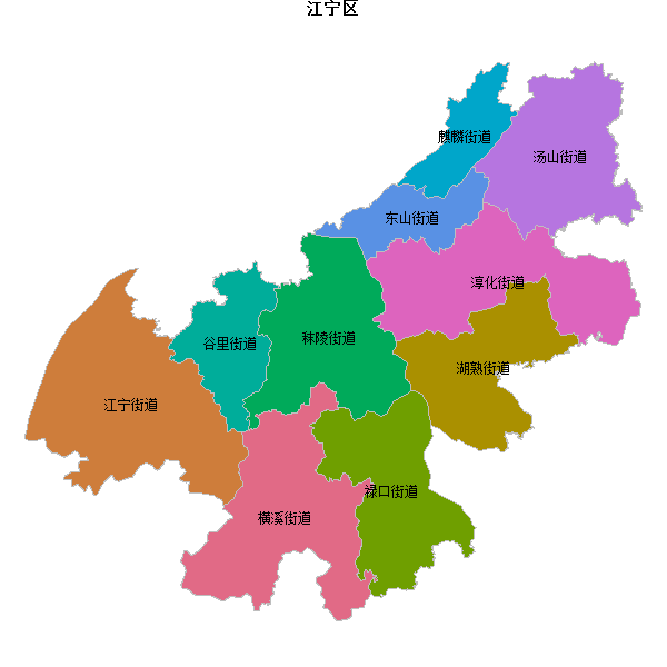 江宁区乡镇地图JSON数据百度坐标系(bd09).json