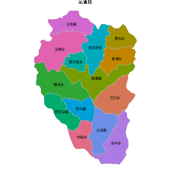 沁源县乡镇地图JSON数据火星坐标系(gcj02).json