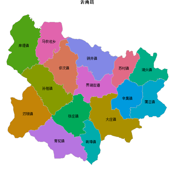 沂南县乡镇地图JSON数据火星坐标系(gcj02).json