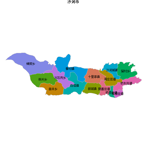 沙河市乡镇地图JSON数据百度坐标系(bd09).json