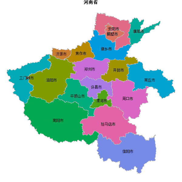 河南省地图JSON数据火星坐标系(gcj02).json