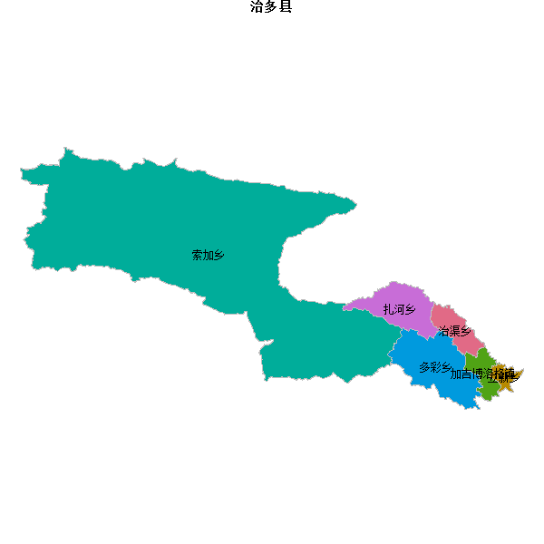 治多县乡镇地图JSON数据火星坐标系(gcj02).json