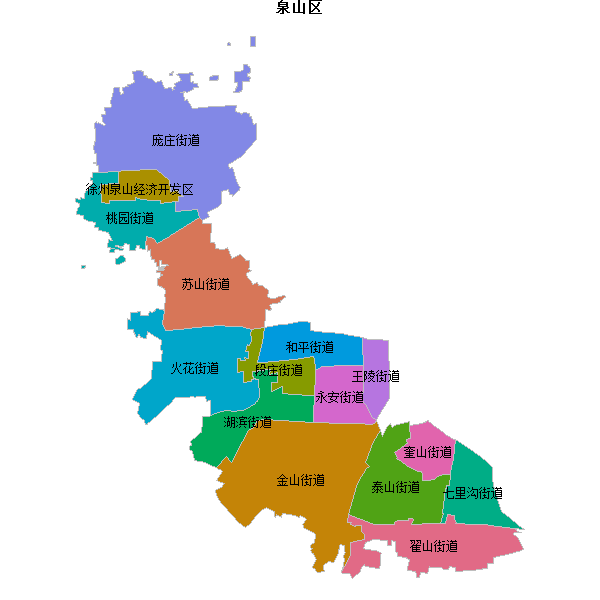 泉山区乡镇地图JSON数据火星坐标系(gcj02).json
