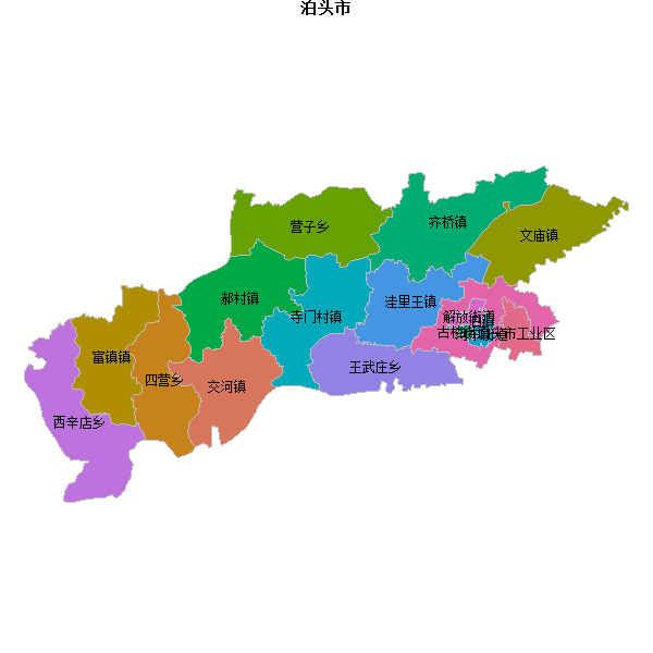 泊头市乡镇地图JSON数据火星坐标系(gcj02).json