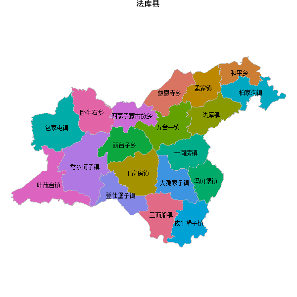 法库县乡镇地图JSON数据火星坐标系(gcj02).json