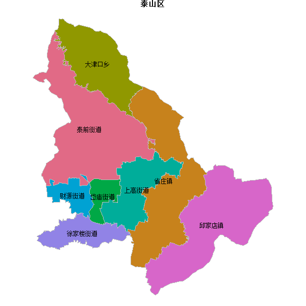 泰山区乡镇地图JSON数据火星坐标系(gcj02).json