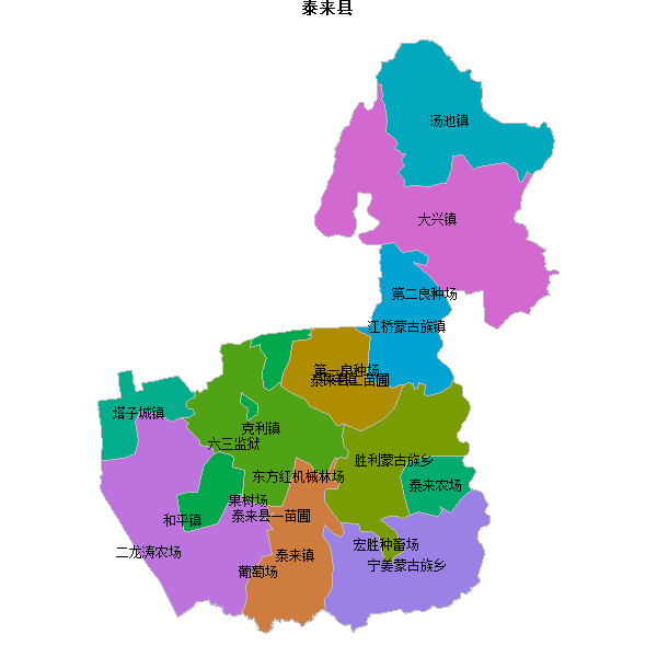 泰来县乡镇地图JSON数据火星坐标系(gcj02).json