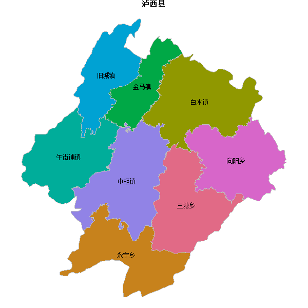 泸西县乡镇地图JSON数据火星坐标系(gcj02).json