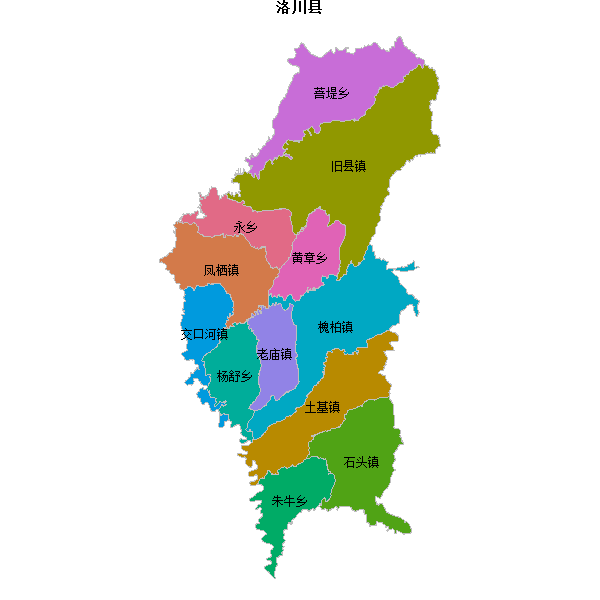 洛川县乡镇地图JSON数据百度坐标系(bd09).json