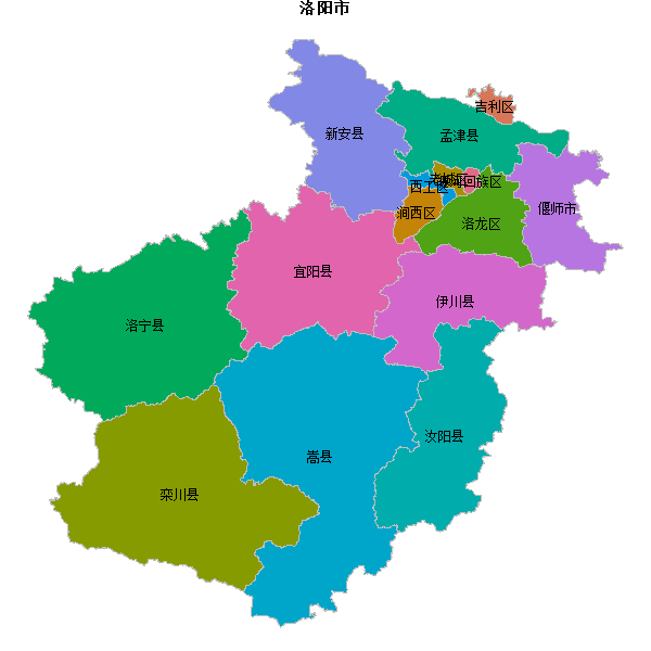 洛阳市地图JSON数据火星坐标系(gcj02).json