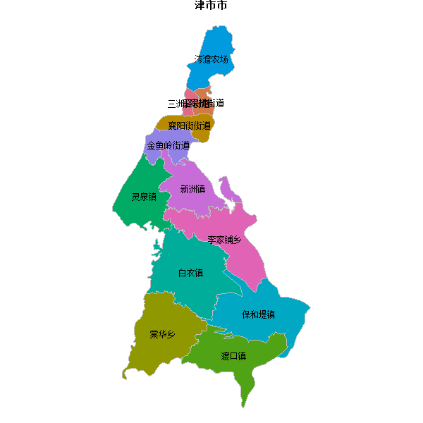 津市市乡镇地图shp数据百度坐标系(bd09).shp