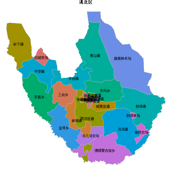洮北区乡镇地图JSON数据火星坐标系(gcj02).json