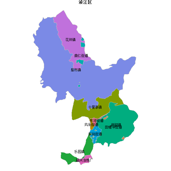 浈江区乡镇地图JSON数据百度坐标系(bd09).json
